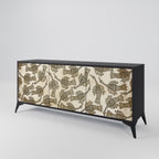 ALMONDINE SONGBIRD 3-Door Sideboard in Black Finish