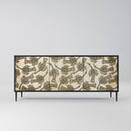 ALMONDINE SONGBIRD 3-Door Sideboard in Black Finish