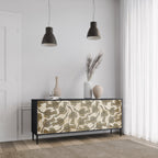 ALMONDINE SONGBIRD 3-Door Sideboard in Black Finish