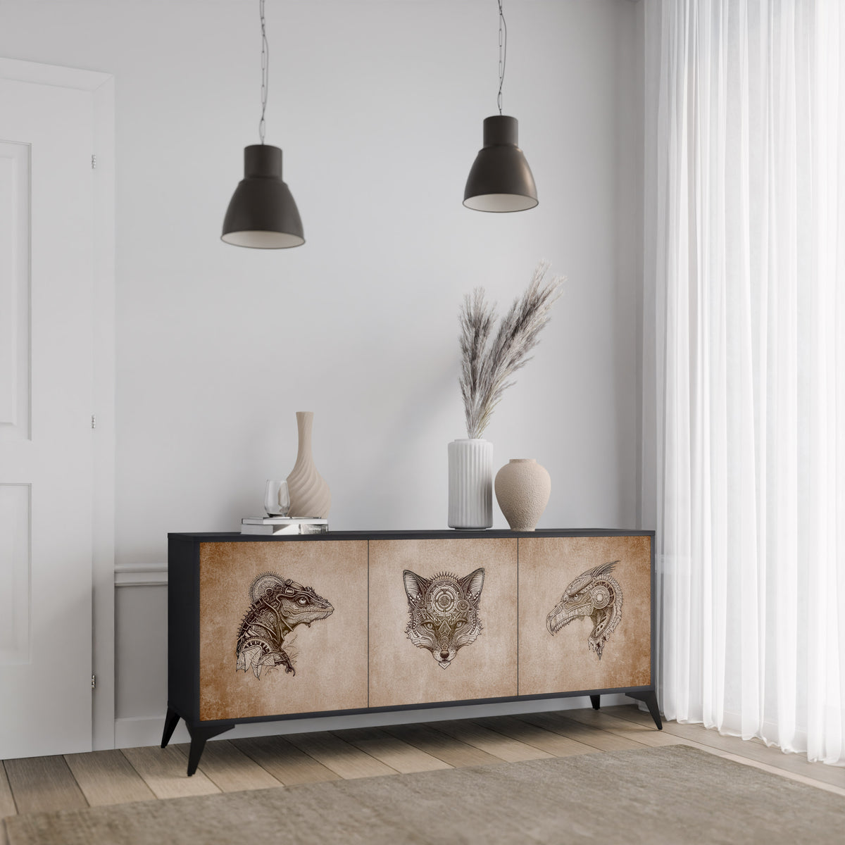 STEAMPUNK CLAN 3-Door Sideboard
