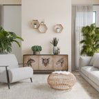 STEAMPUNK CLAN Aparador de 3 Portas em Acabamento Preto