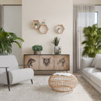 STEAMPUNK CLAN Aparador de 3 Portas em Acabamento Preto