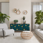 AUTUMN INSECTS Aparador de 3 Portas em Acabamento Preto