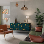 AUTUMN INSECTS Aparador de 3 Portas em Acabamento Preto