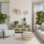 DANCING PREDATORS Aparador de 3 Portas em Acabamento Preto