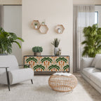 DANCING PREDATORS Aparador de 3 Portas em Acabamento Preto