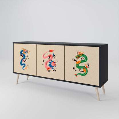 MYTHOLOGICAL CREATURES 3-Door Sideboard