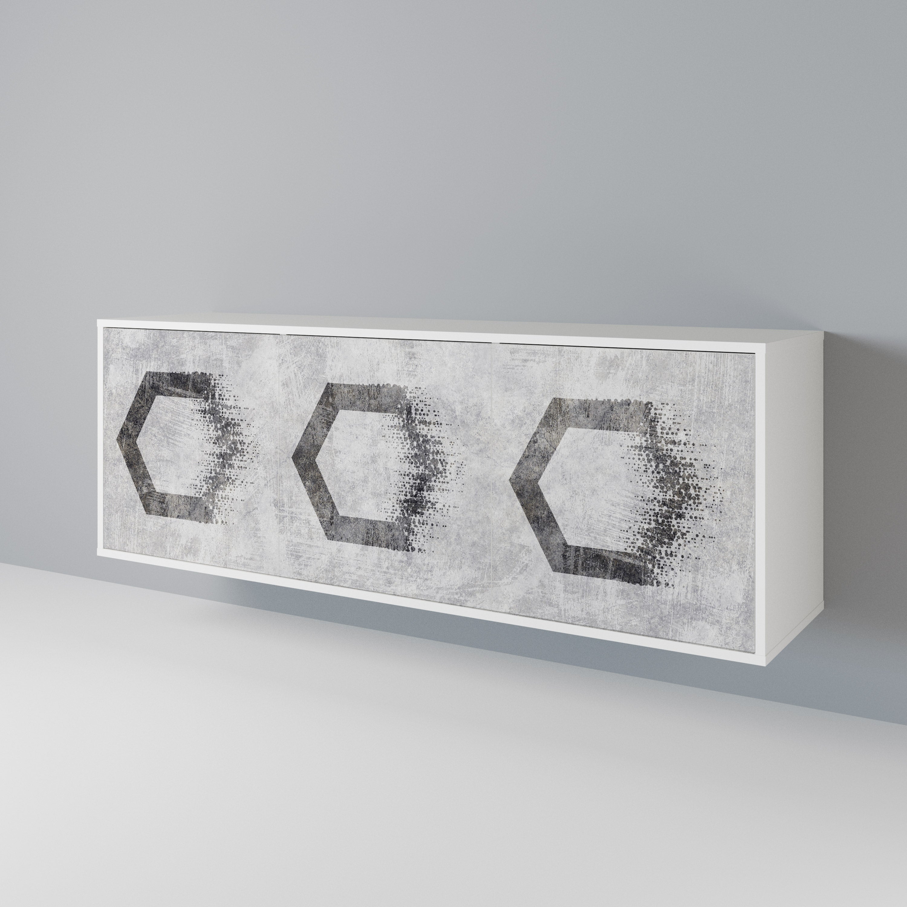 HEXAGONAL FIGURES Aparador de 3 Portas
