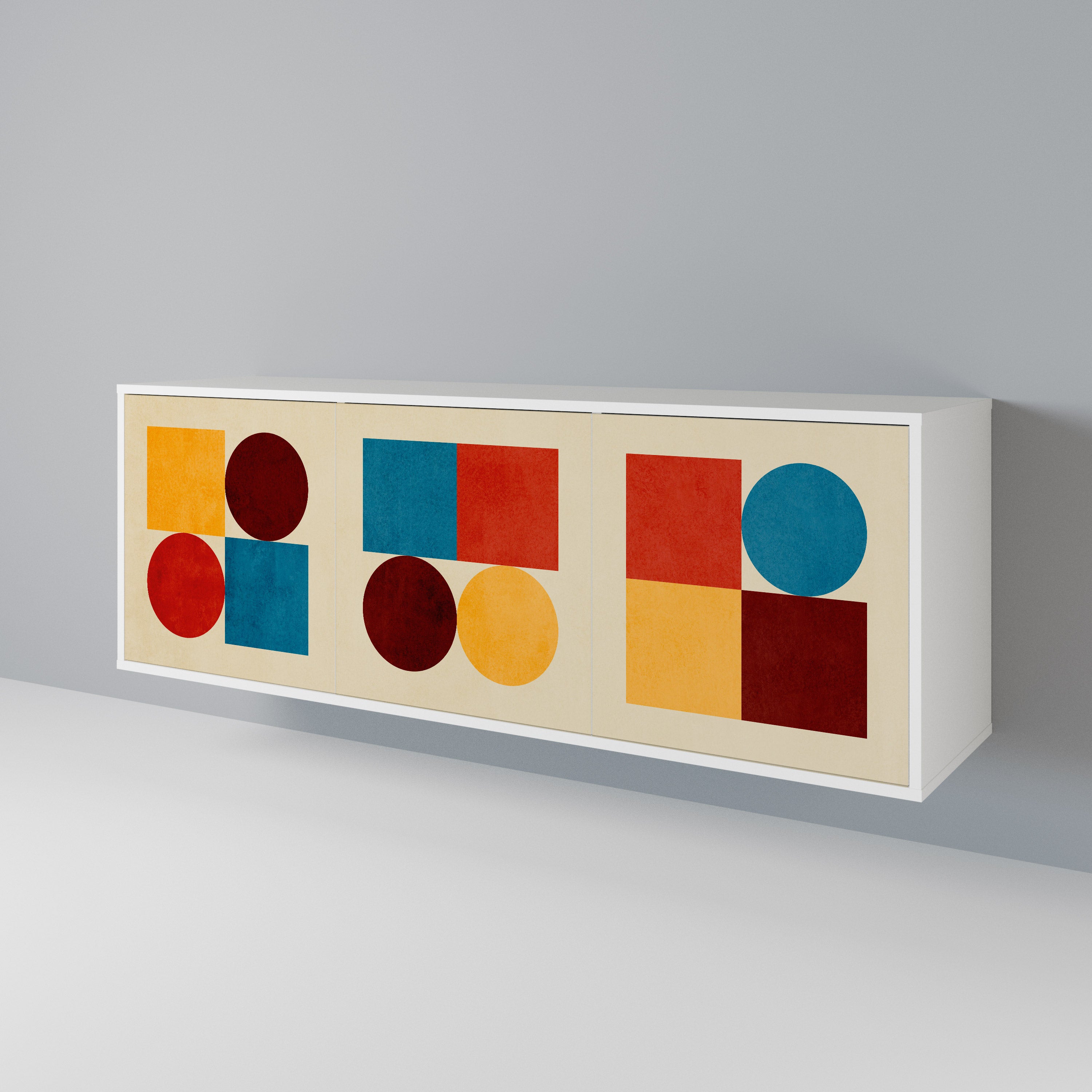 GEOMETRIC PUZZLE Aparador de 3 Portas