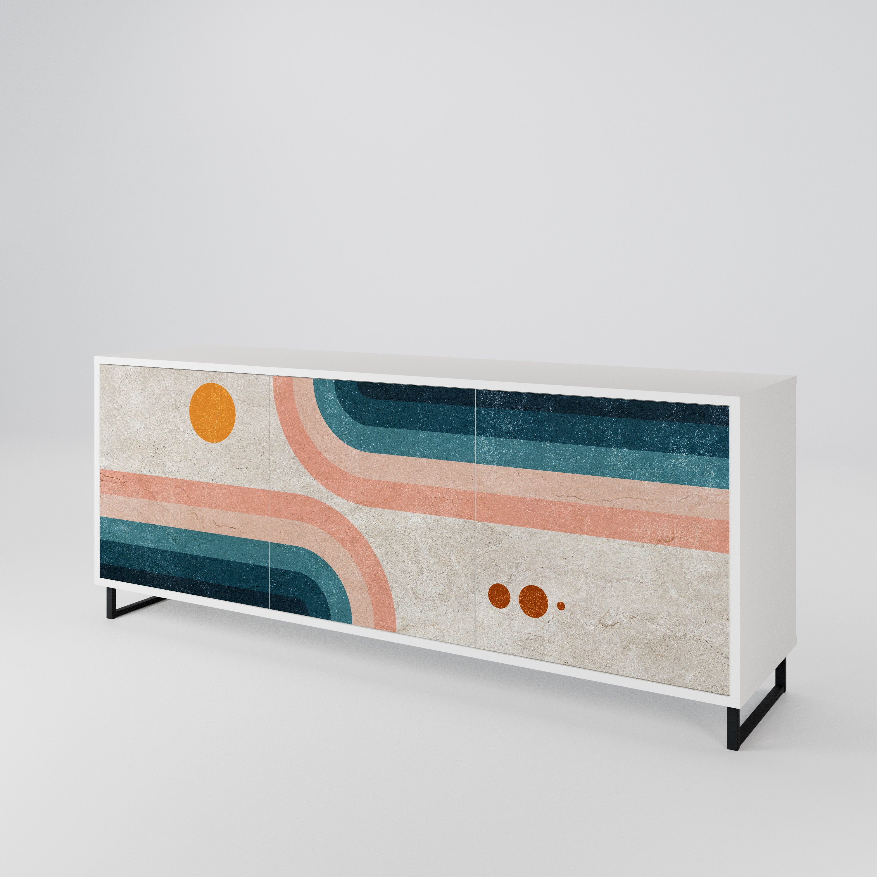 TWO HALVES 3-Door Sideboard