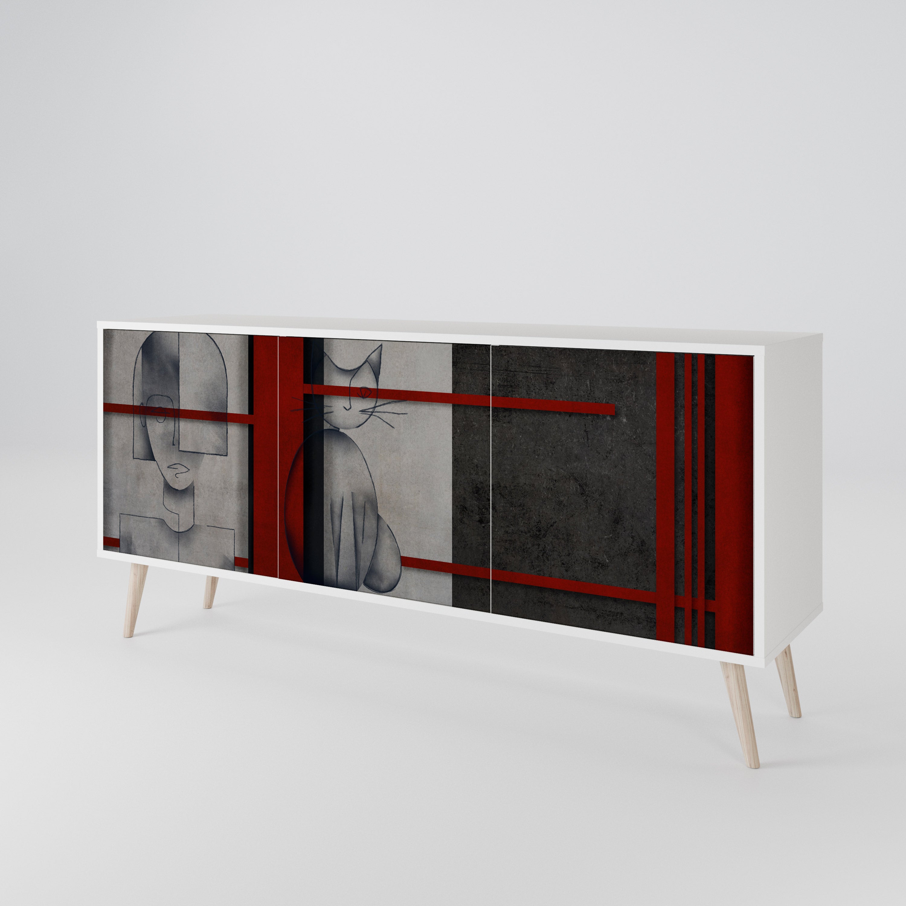 GRAY FIGURES 3-Door Sideboard