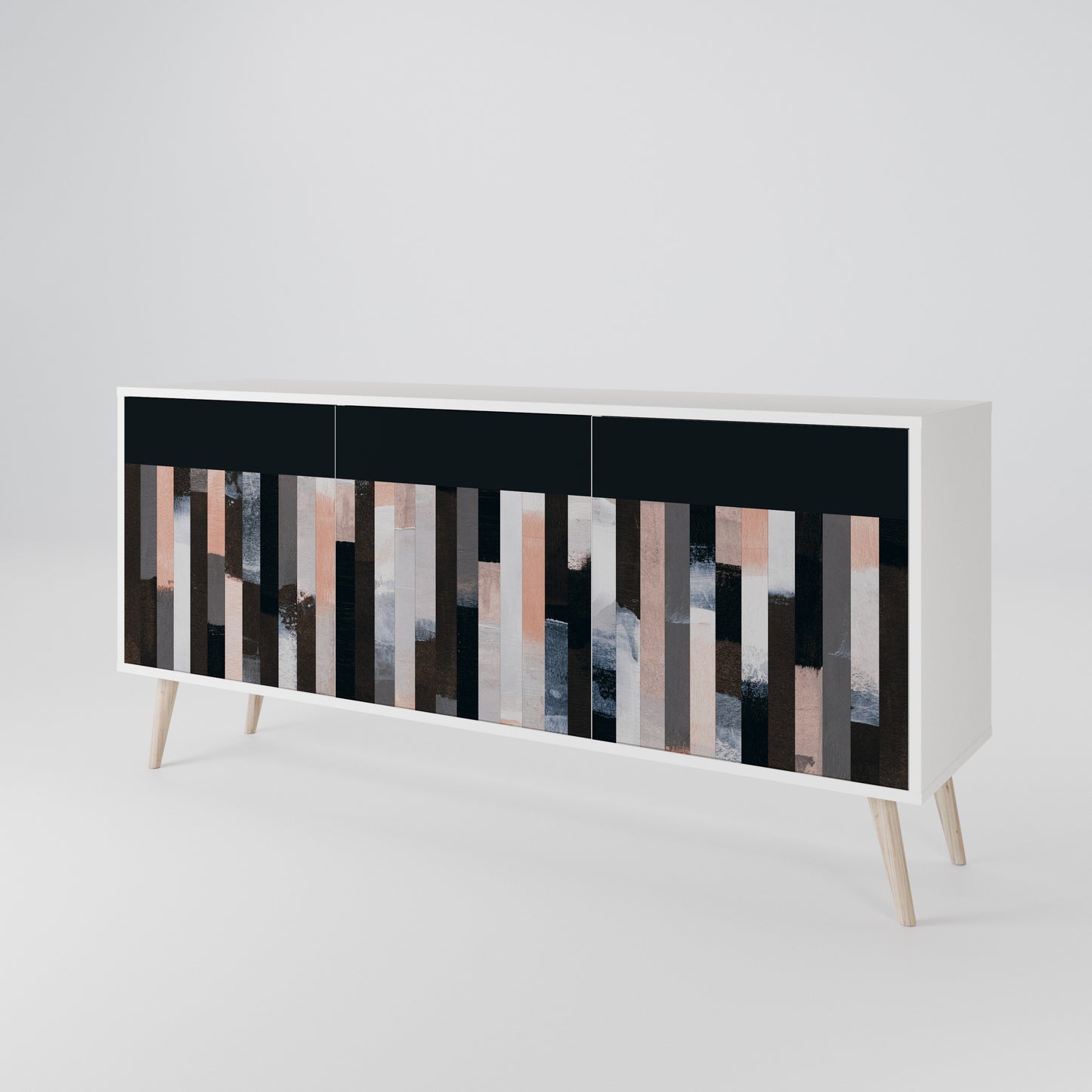 COLLAGE OF RECTANGLES 3-Door Sideboard