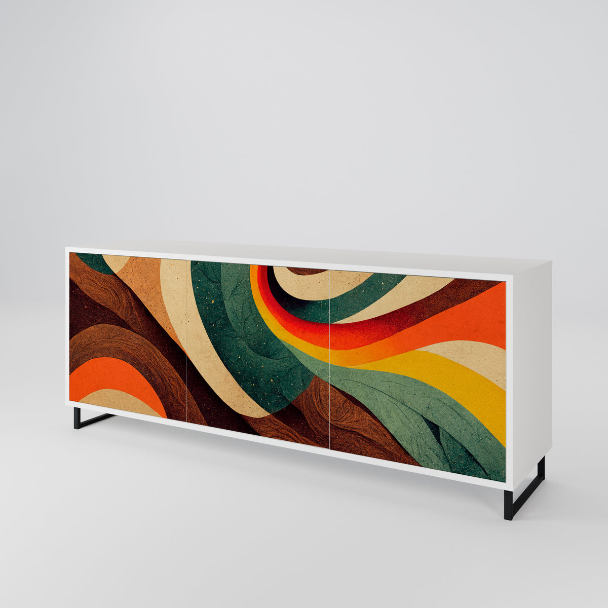COLORFUL STRANDS 3-Door Sideboard