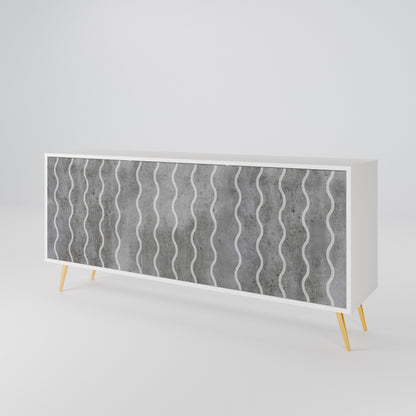 WAVES OF CONCRETE 3-Door Sideboard