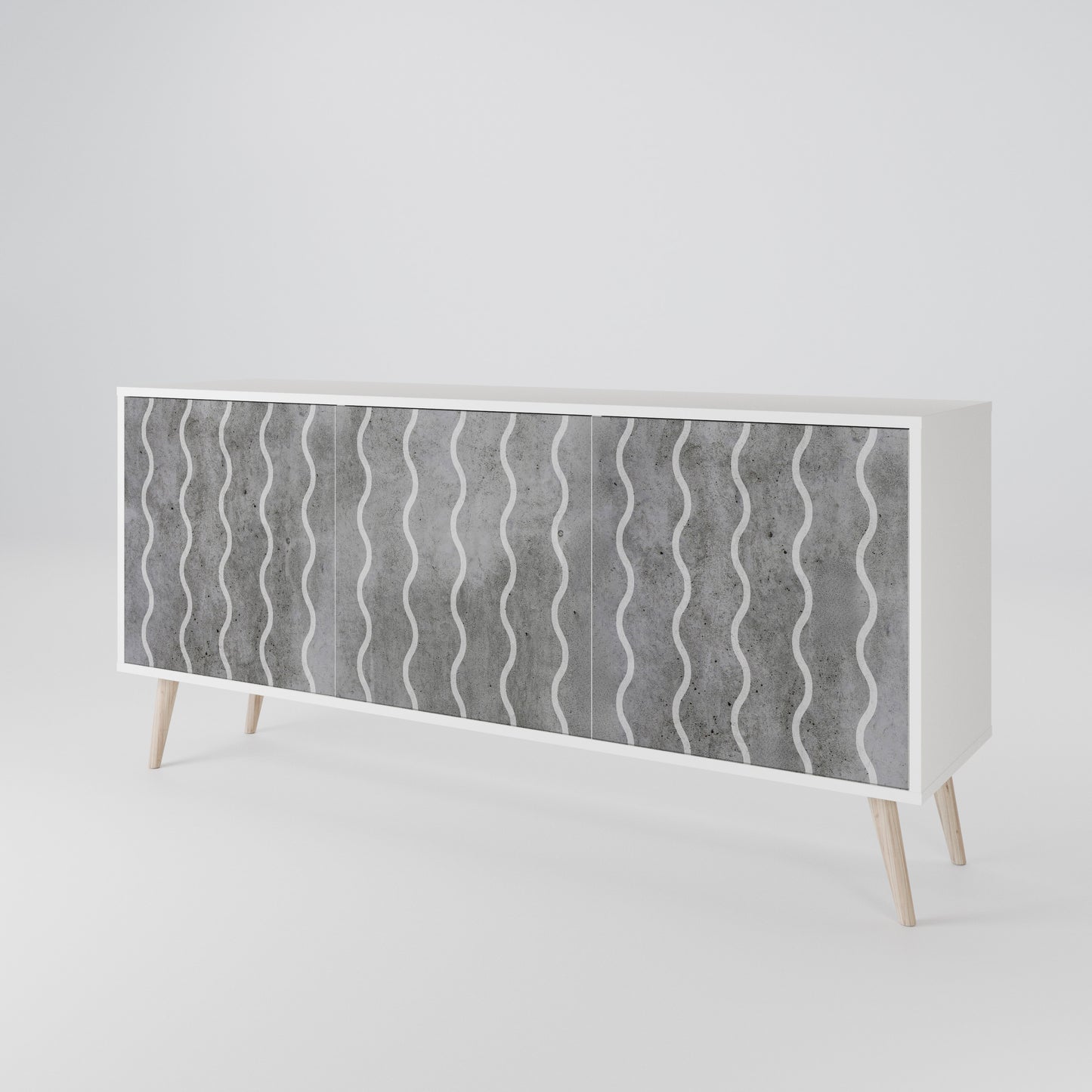 WAVES OF CONCRETE 3-Door Sideboard