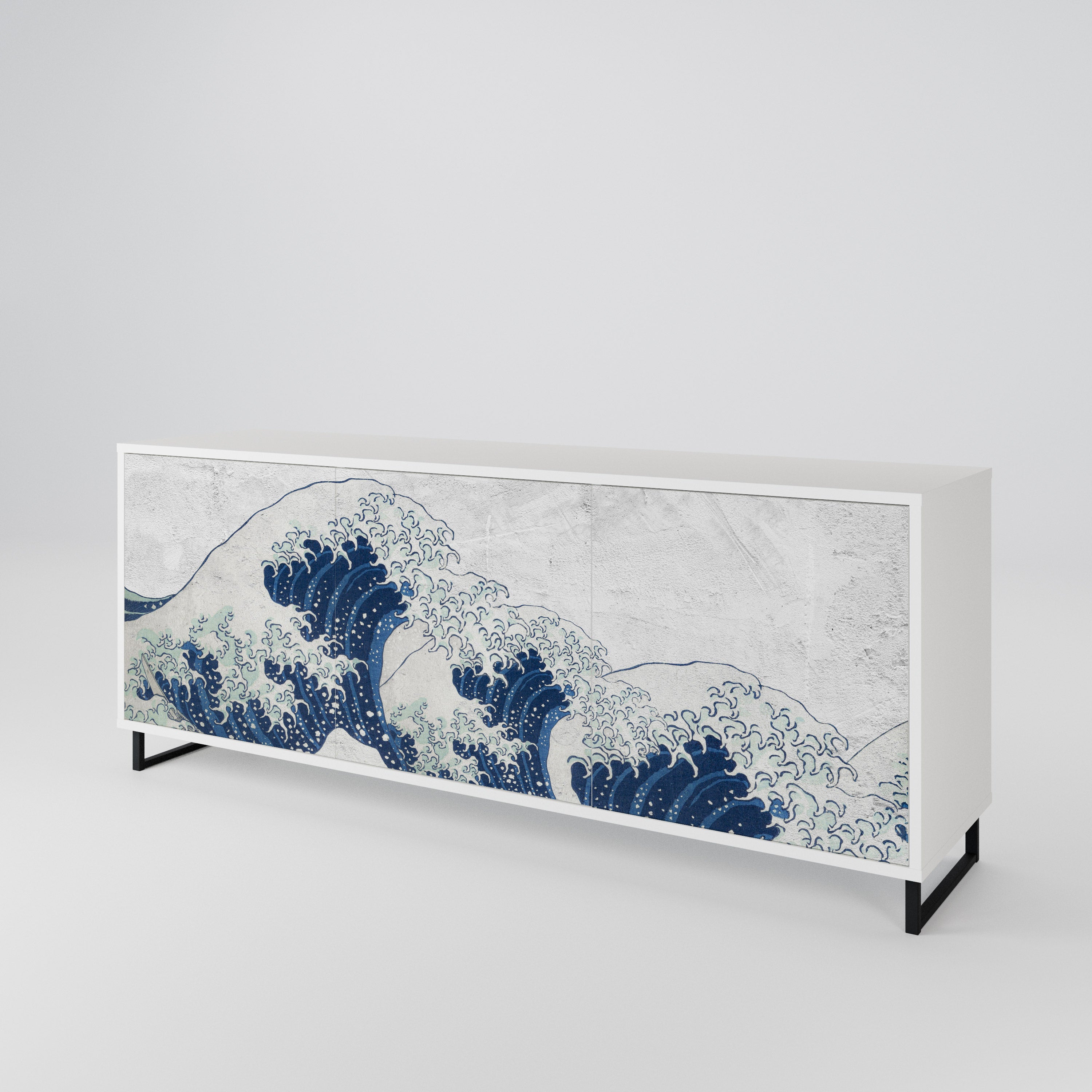 THE GREAT WAVE AT KANAGAWA 3-Door Sideboard