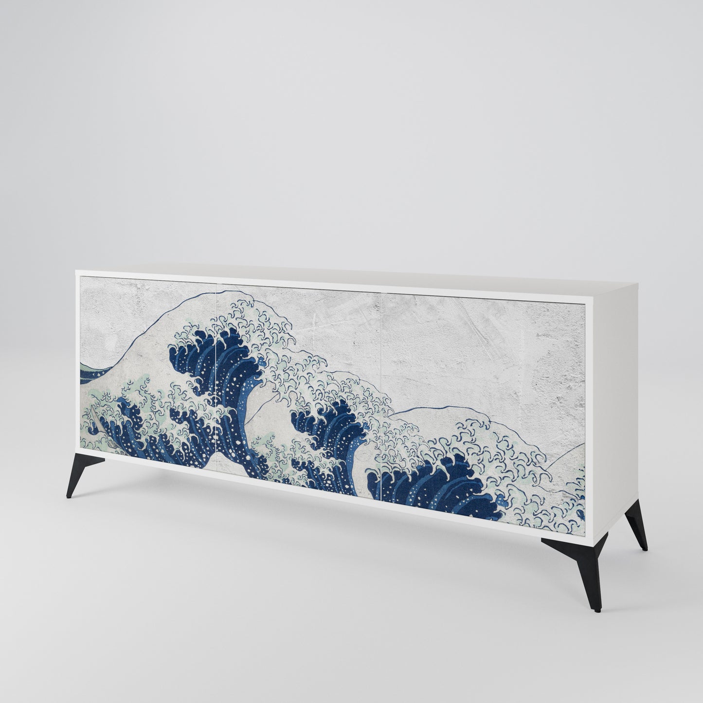 THE GREAT WAVE AT KANAGAWA 3-Door Sideboard