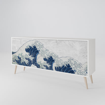THE GREAT WAVE AT KANAGAWA 3-Door Sideboard
