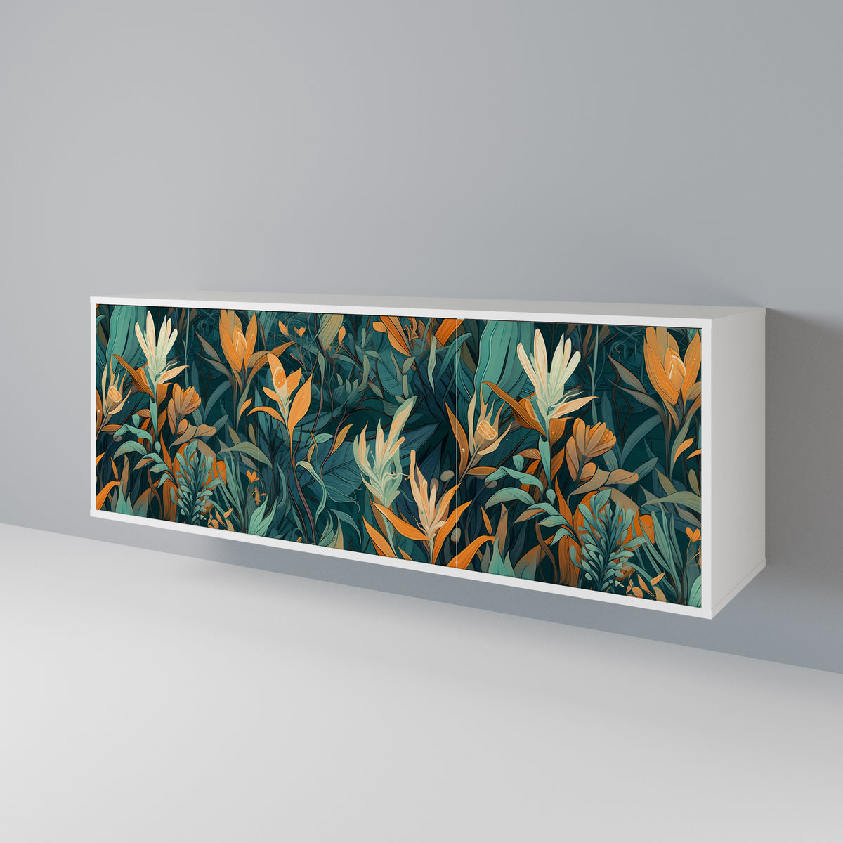 FLORAL SERENITY Aparador de 3 Portas