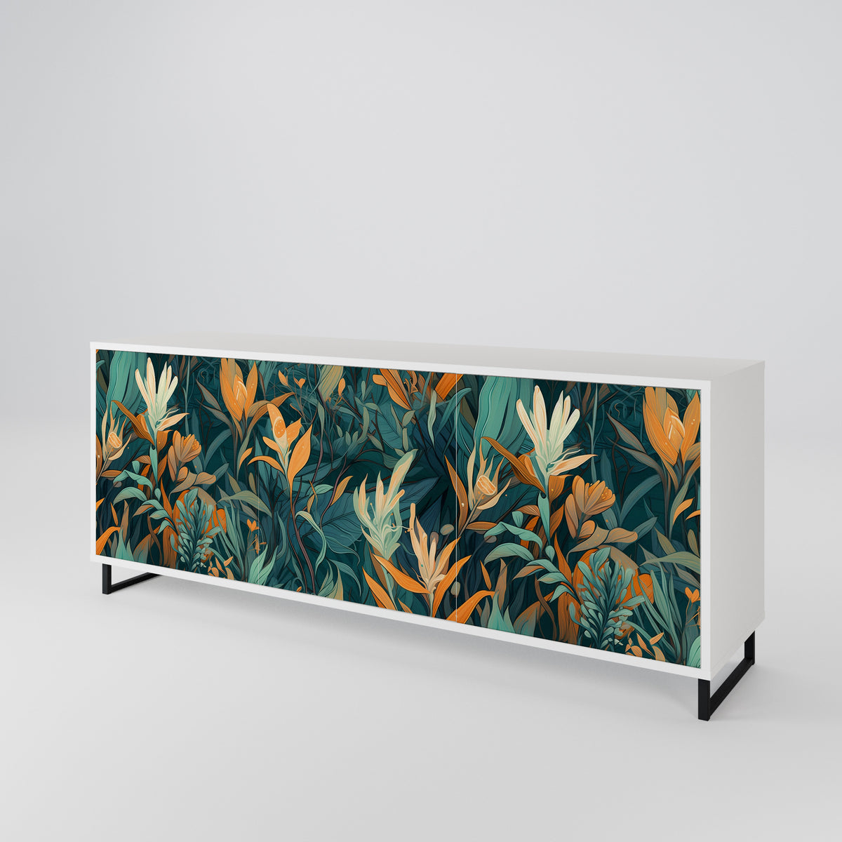 FLORAL SERENITY Aparador de 3 Portas