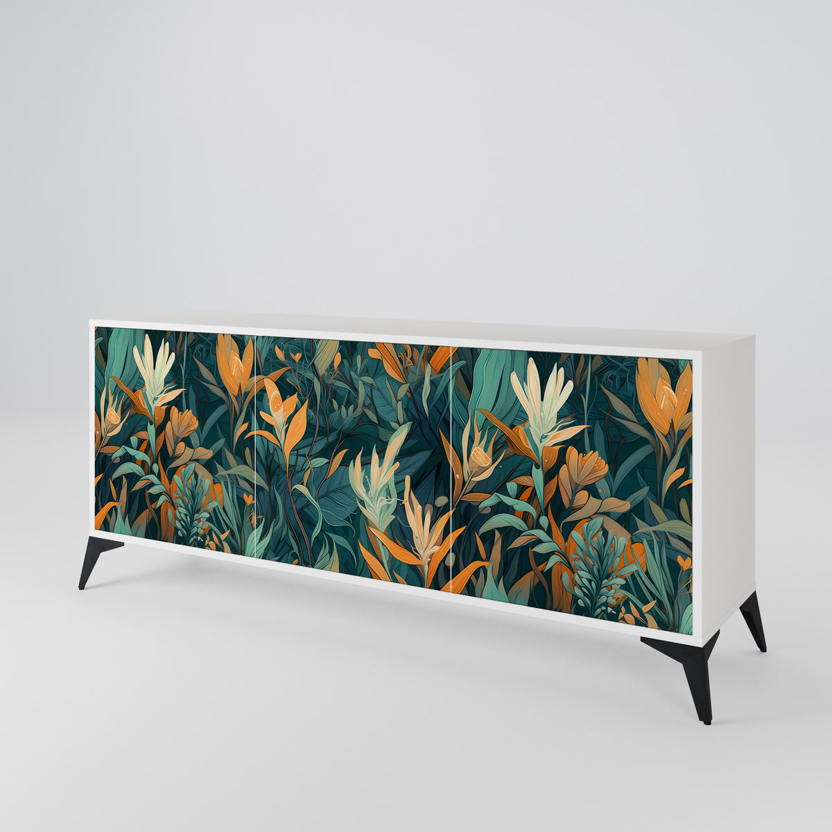 FLORAL SERENITY Aparador de 3 Portas