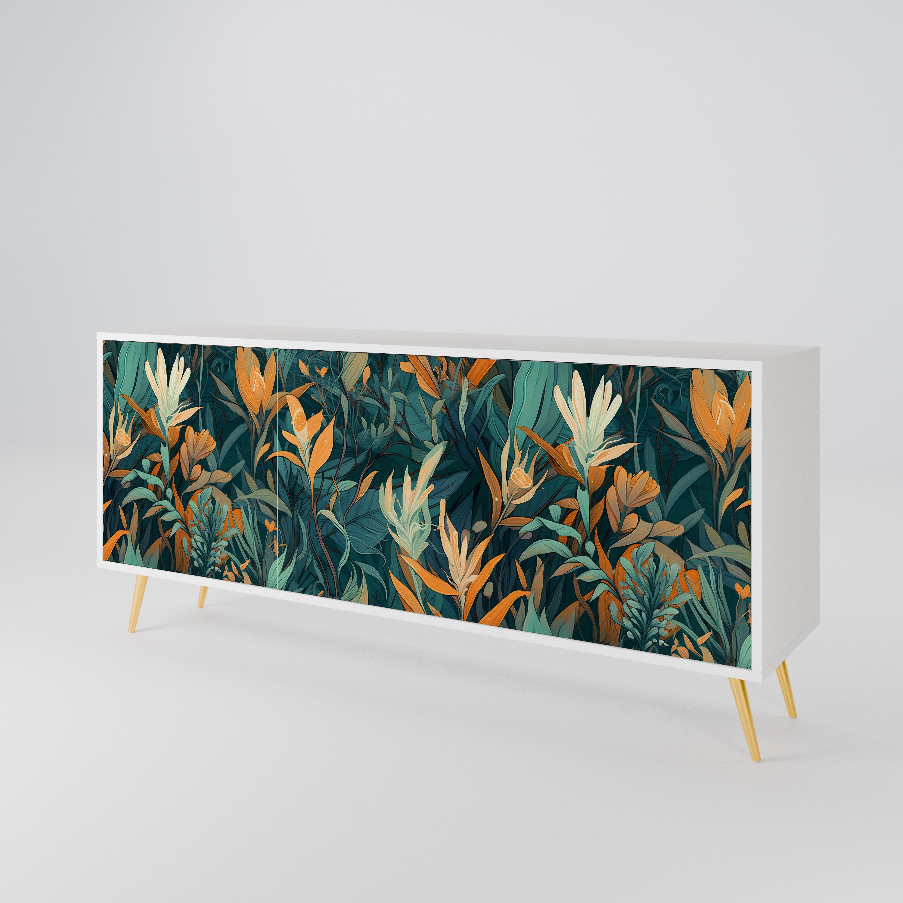 FLORAL SERENITY 3-Door Sideboard