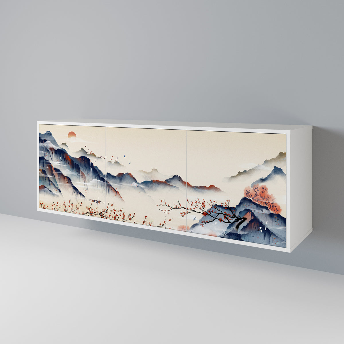 JAPANESE LANDSCAPE Aparador de 3 Portas