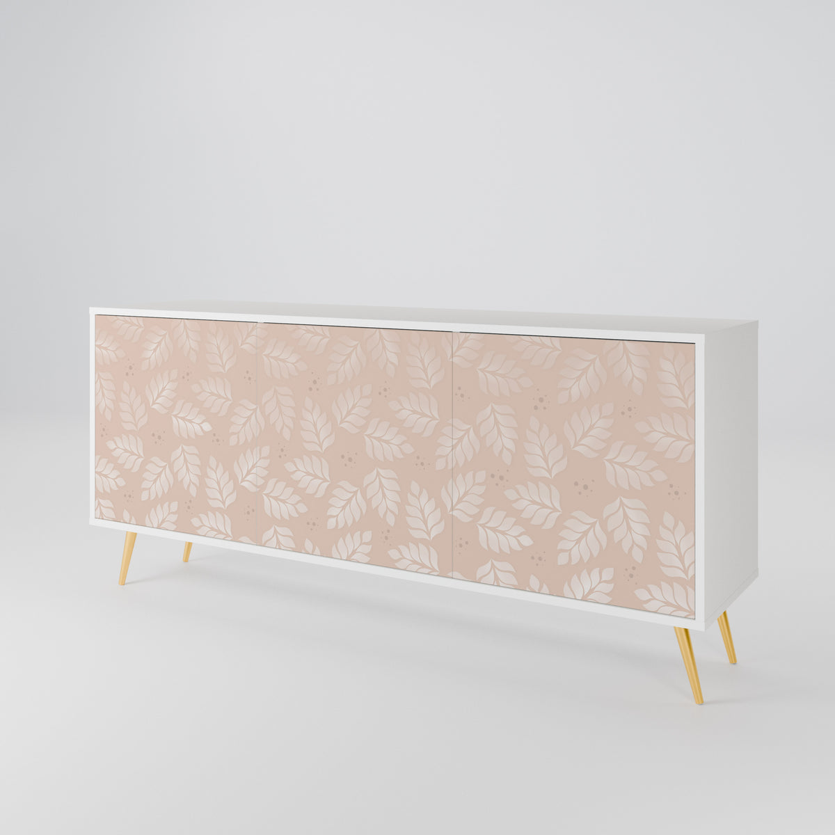 LEAVES ON BEIGE 3-Door Sideboard