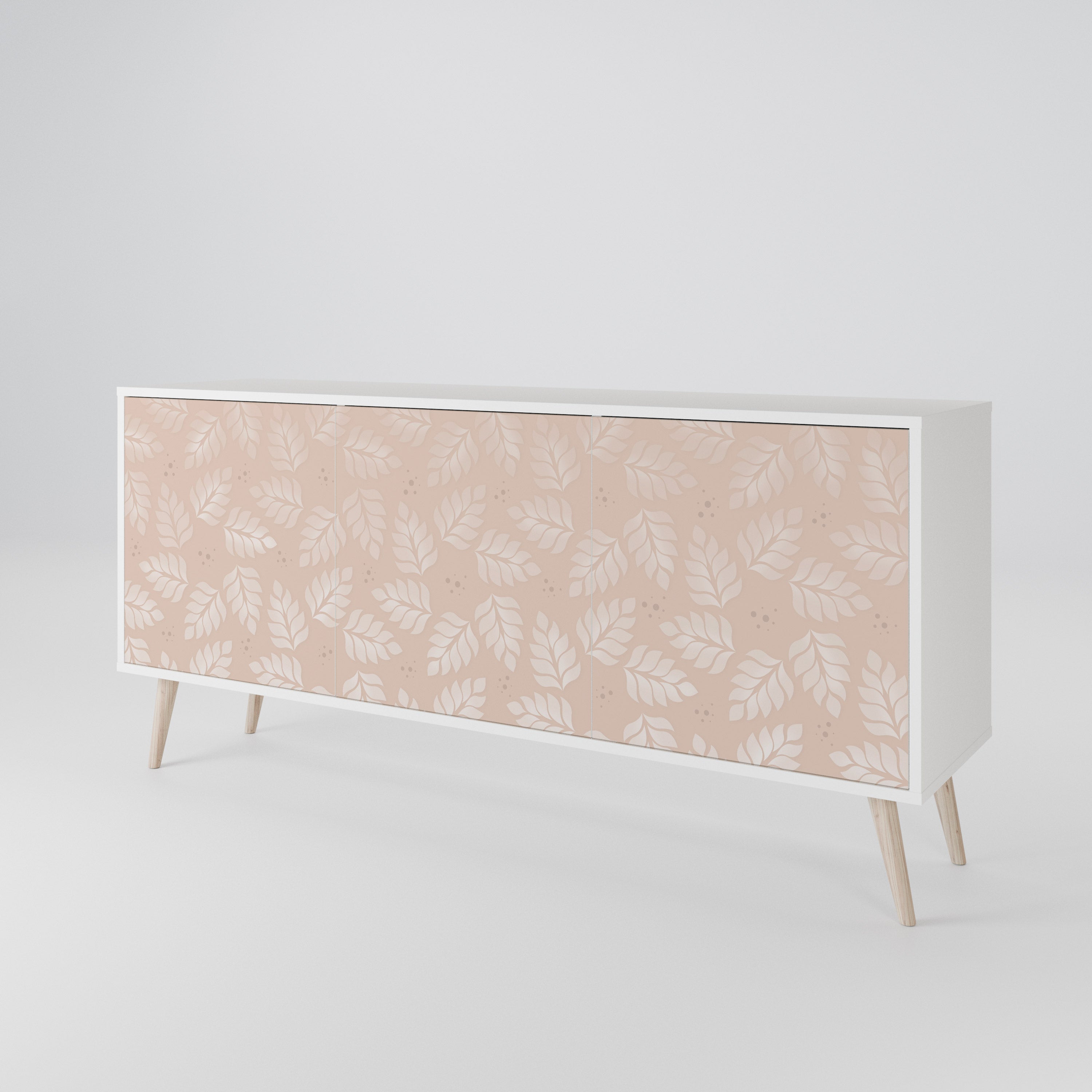 LEAVES ON BEIGE 3-Door Sideboard