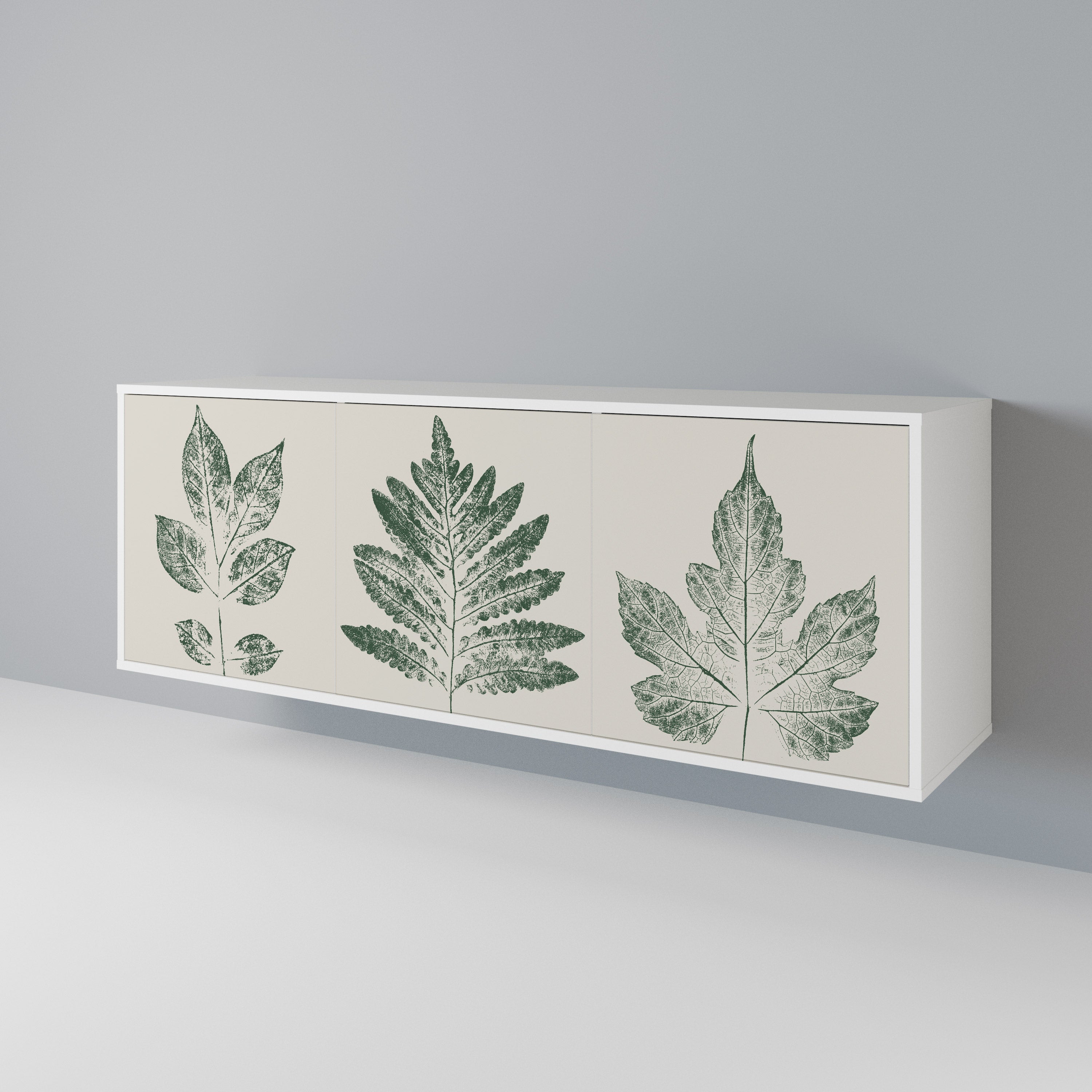GREEN LEAFY STAMPS 3-Door Sideboard