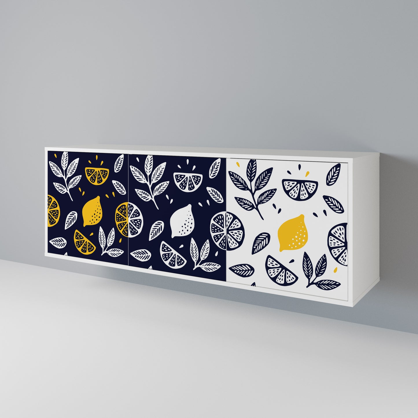 CITRUS BLACK AND WHITE Aparador de 3 Portas