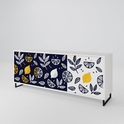 CITRUS BLACK AND WHITE Aparador de 3 Portas