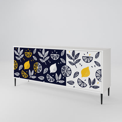 CITRUS BLACK AND WHITE Aparador de 3 Portas
