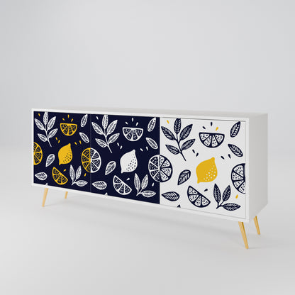 CITRUS BLACK AND WHITE Aparador de 3 Portas