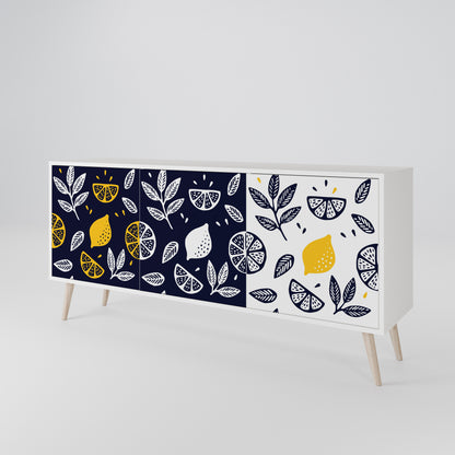 CITRUS BLACK AND WHITE Aparador de 3 Portas