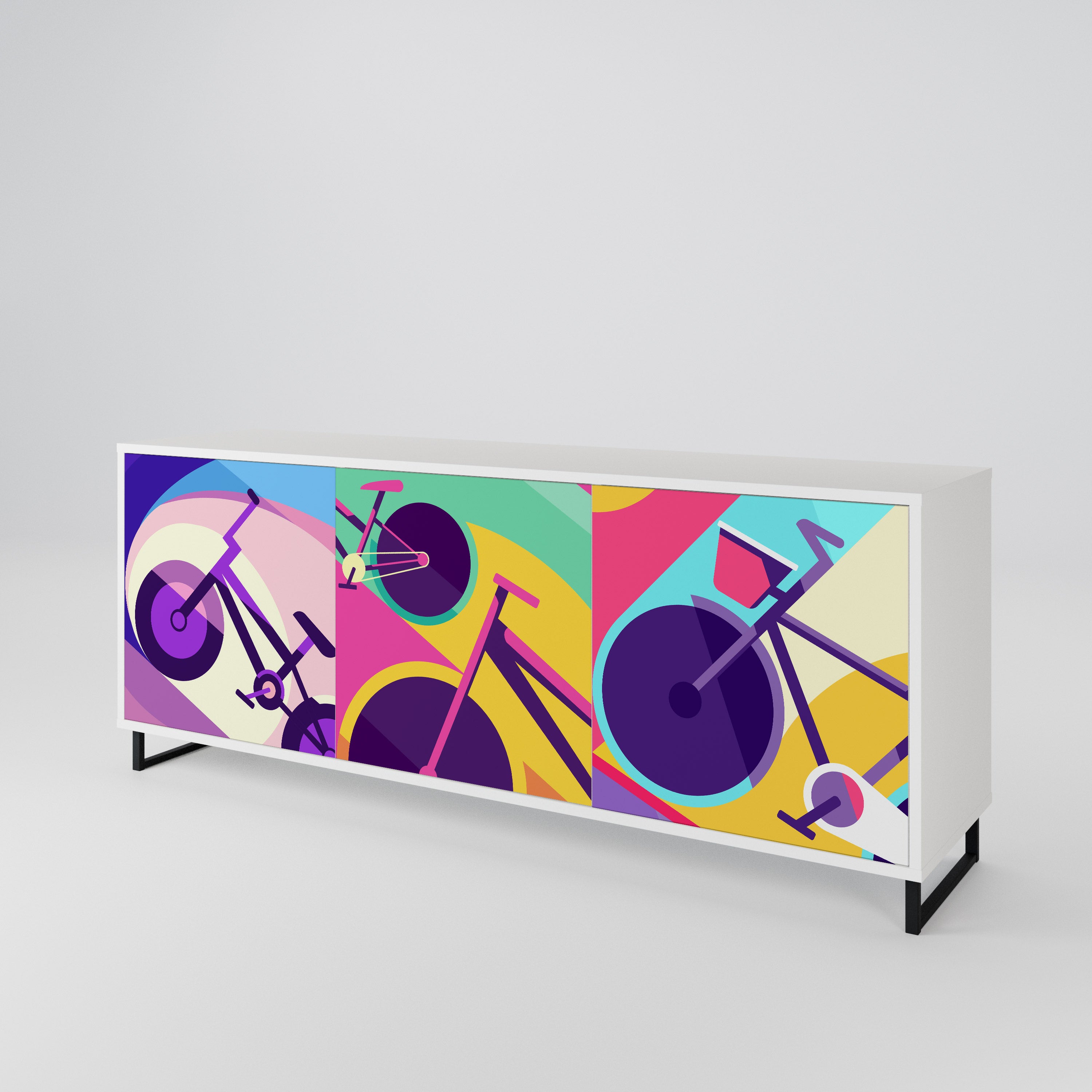 BIKE DREAMS Aparador de 3 Portas