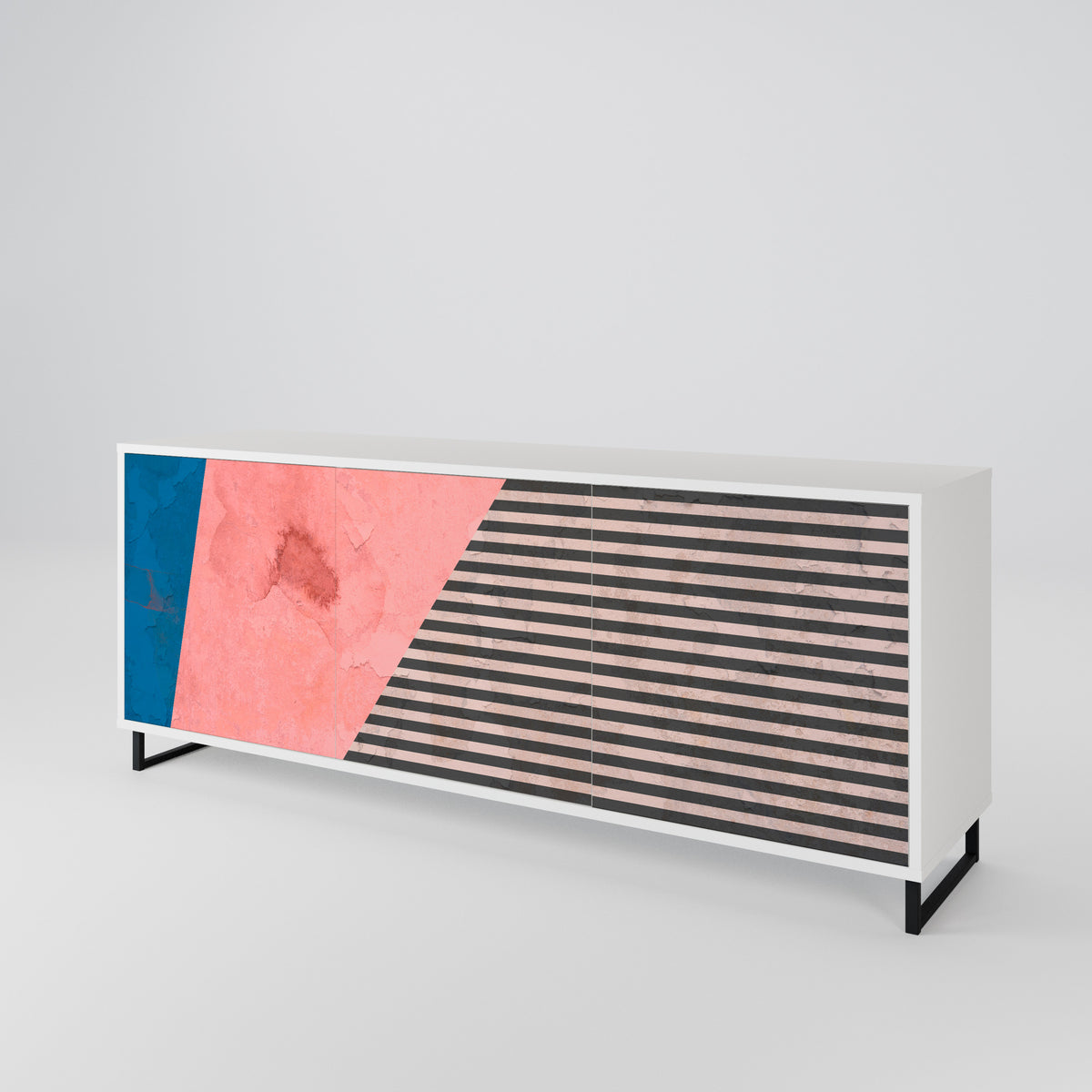 GLAMOROUS STRIPE Aparador de 3 Portas