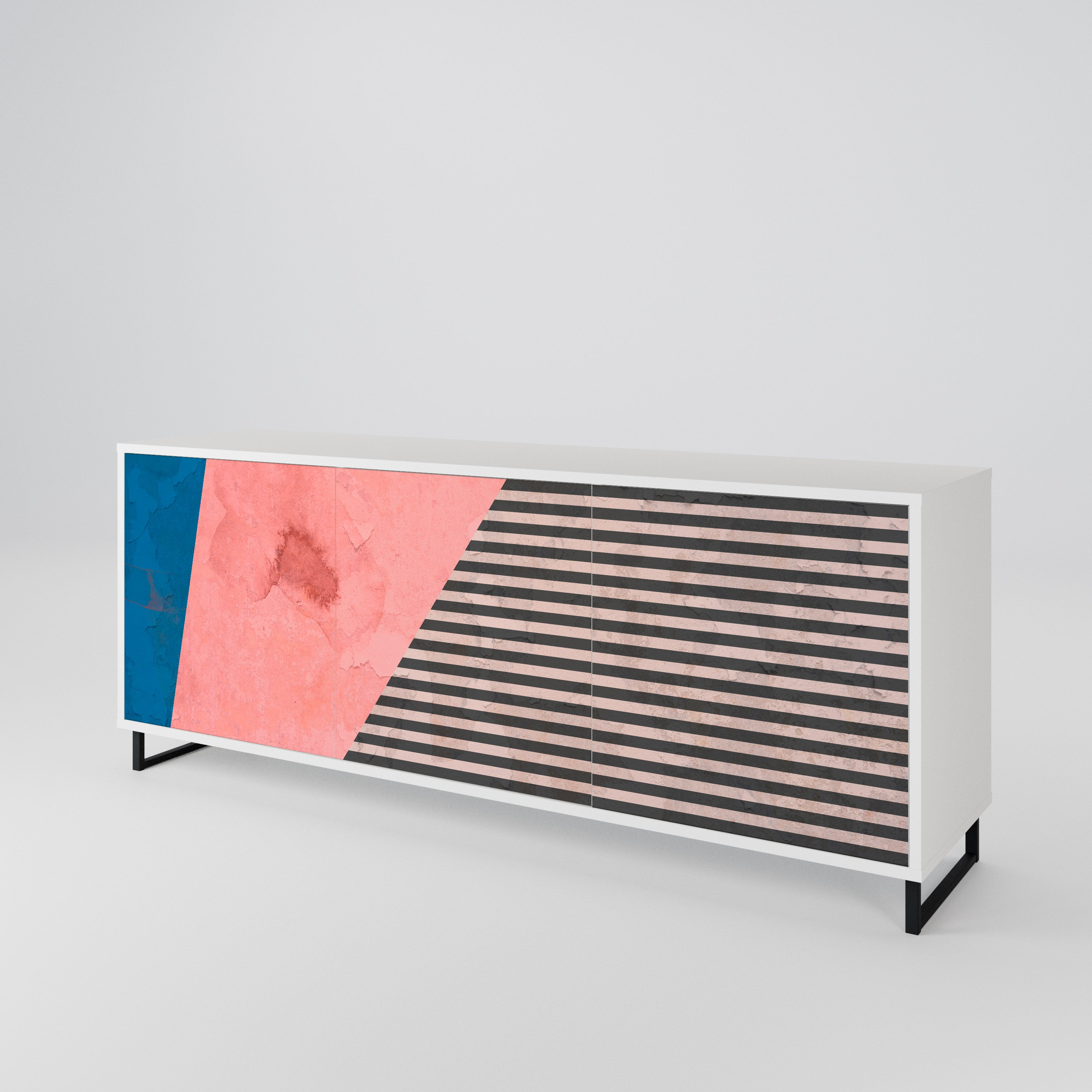 GLAMOROUS STRIPE Aparador de 3 Portas