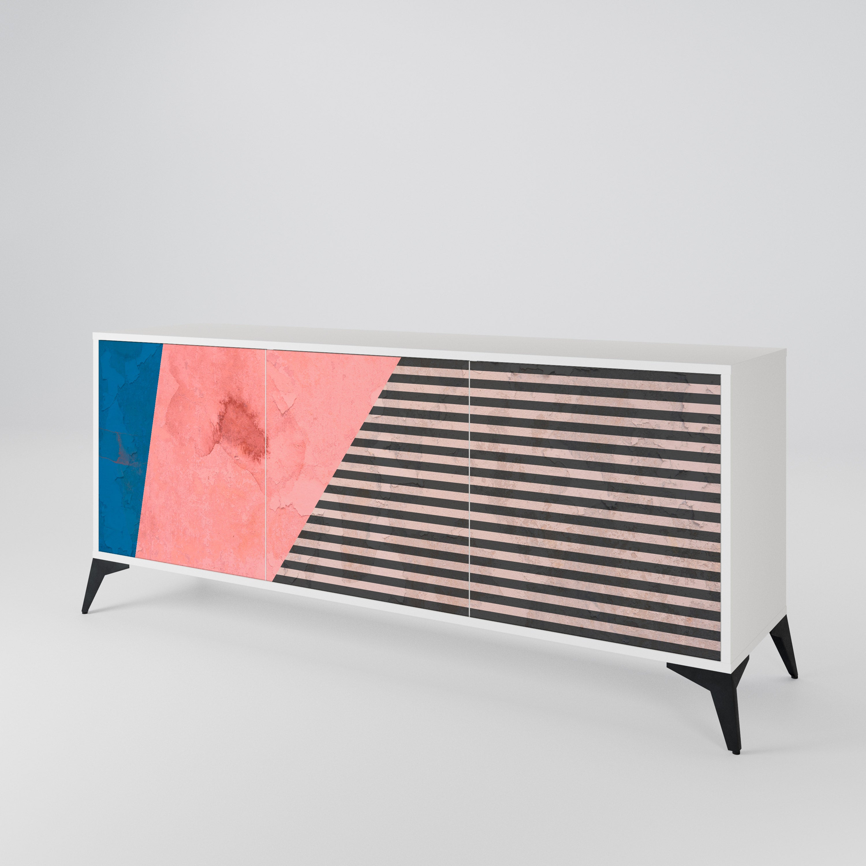 GLAMOROUS STRIPE Aparador de 3 Portas
