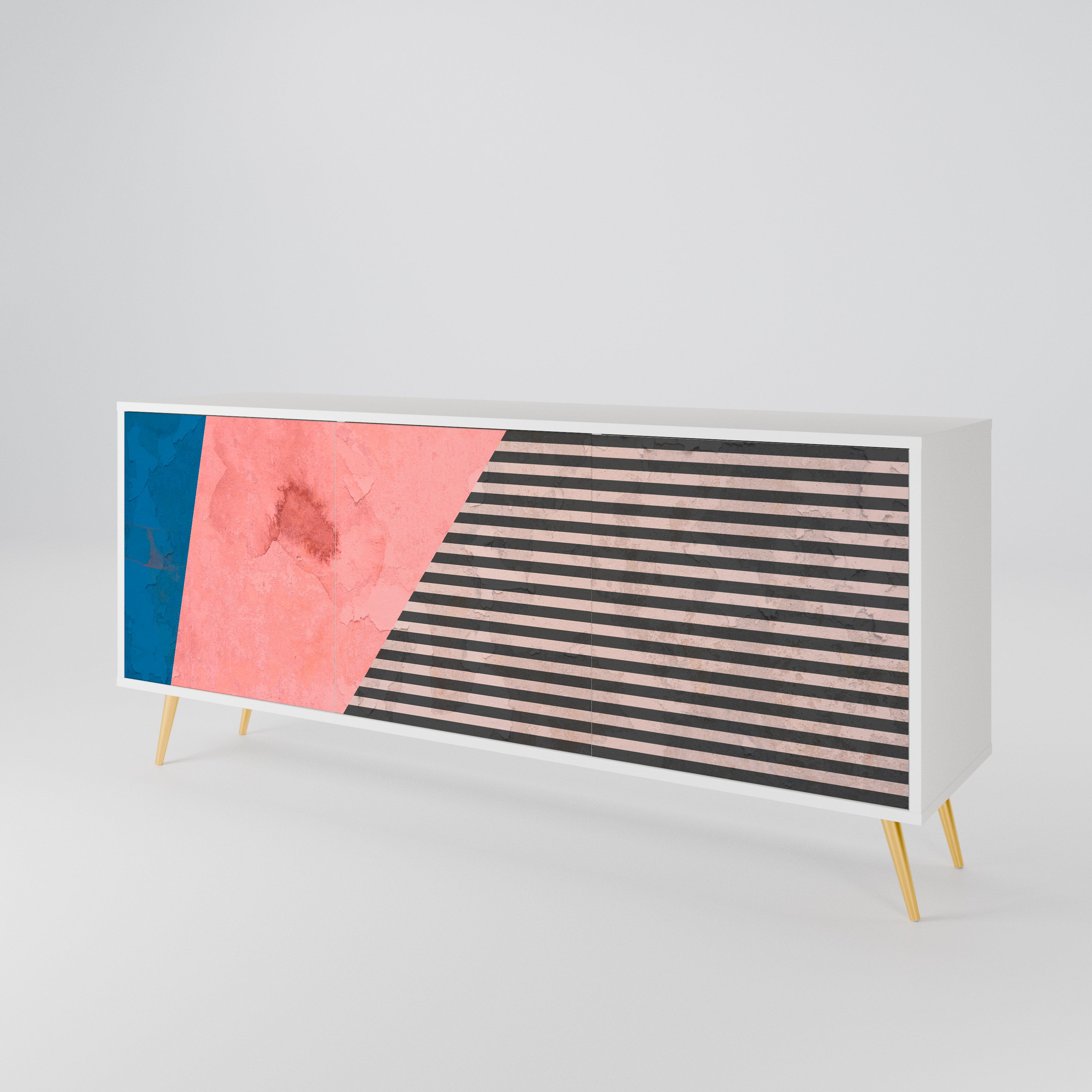 GLAMOROUS STRIPE Aparador de 3 Portas