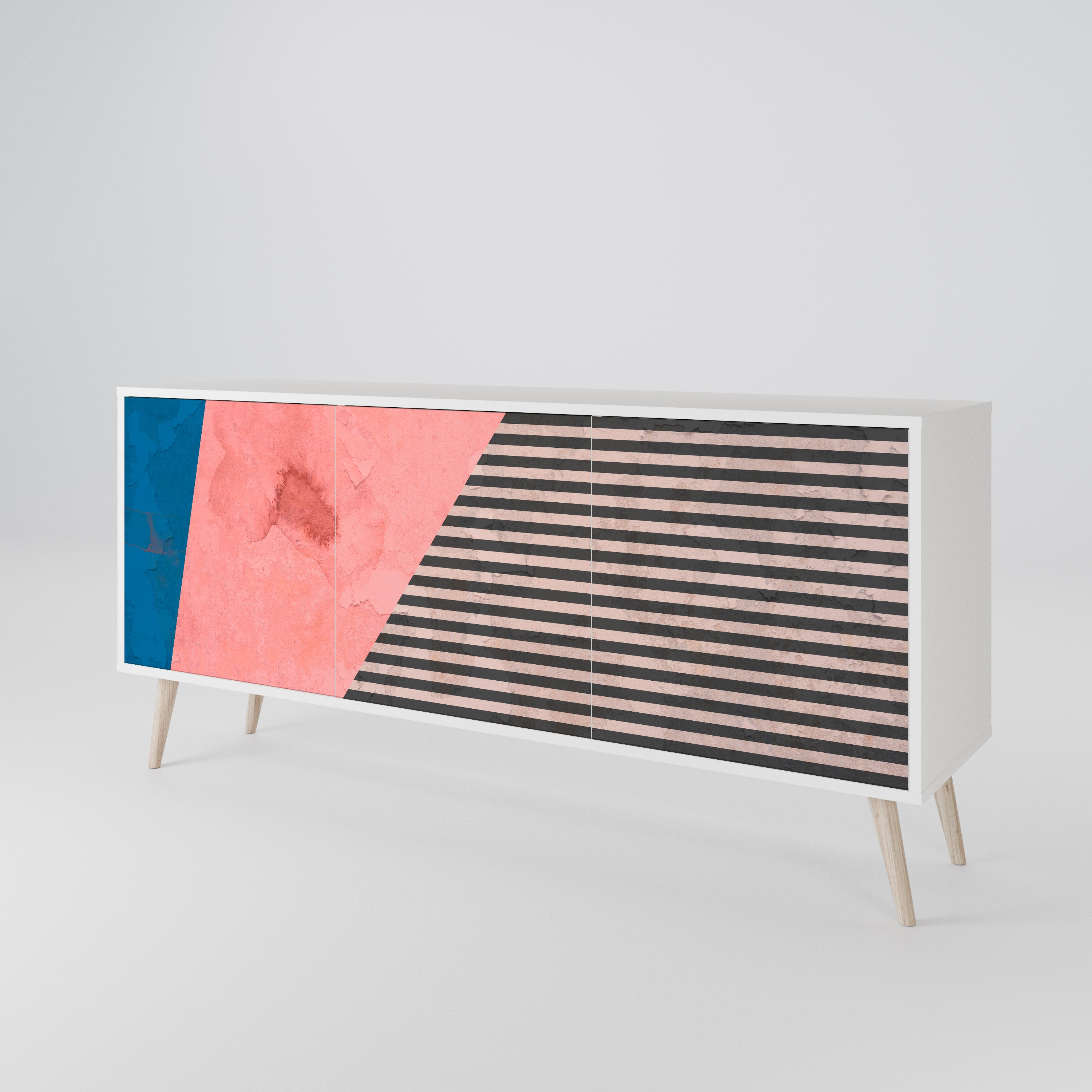GLAMOROUS STRIPE Aparador de 3 Portas