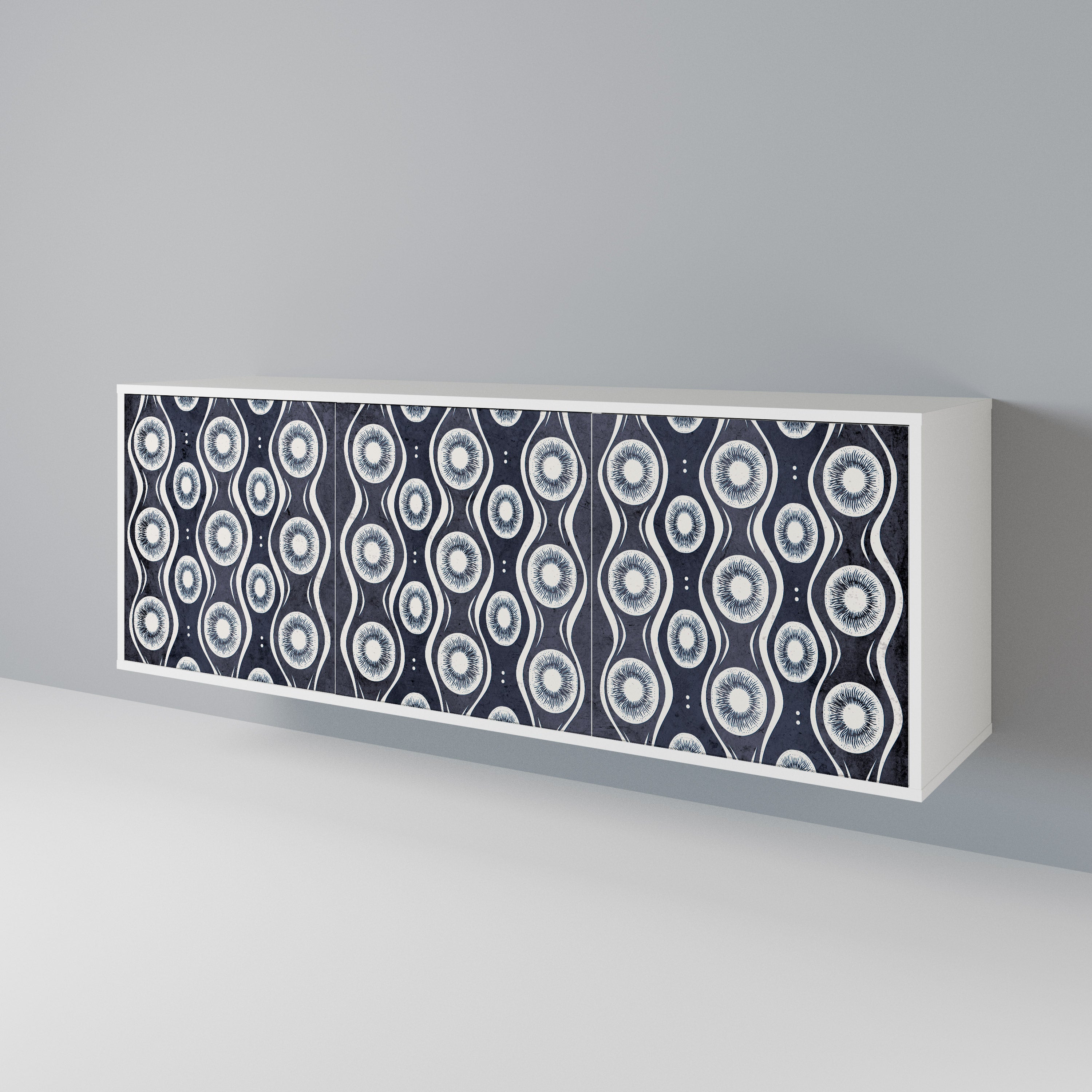GRAPHITE EYES Aparador de 3 Portas