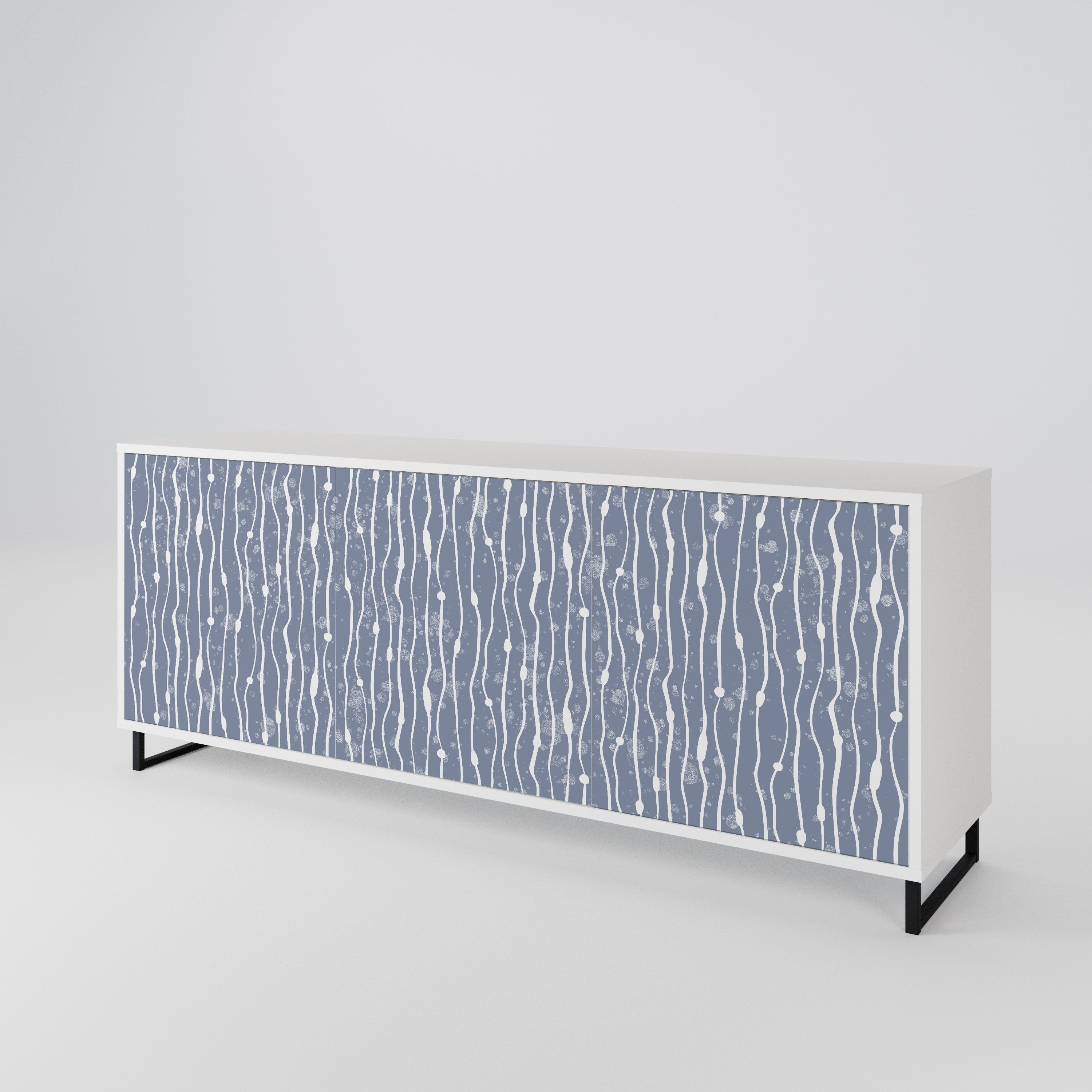 GRAPHITE RAIN Aparador de 3 Portas