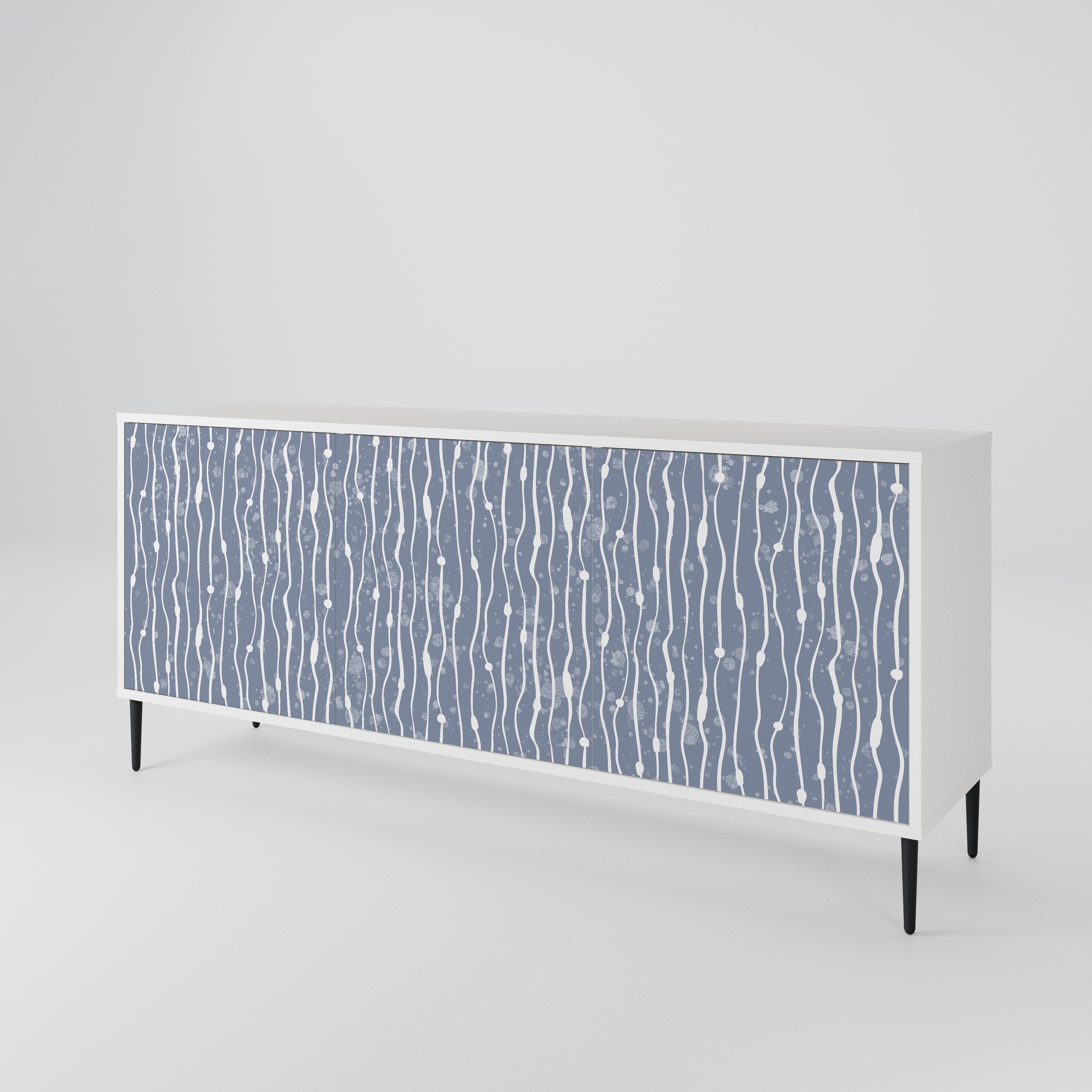 GRAPHITE RAIN Aparador de 3 Portas