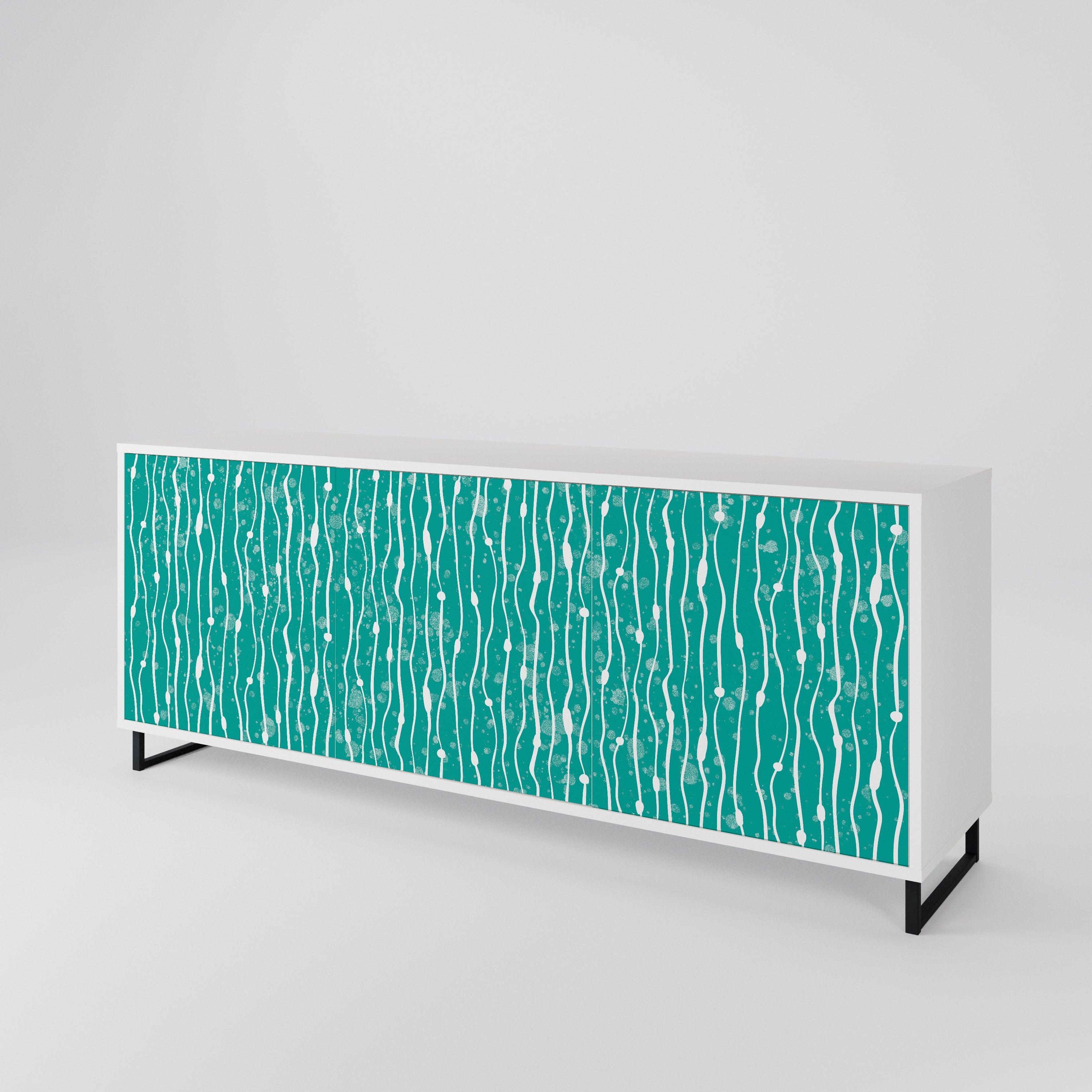 TURQUOISE RAIN Aparador de 3 Portas