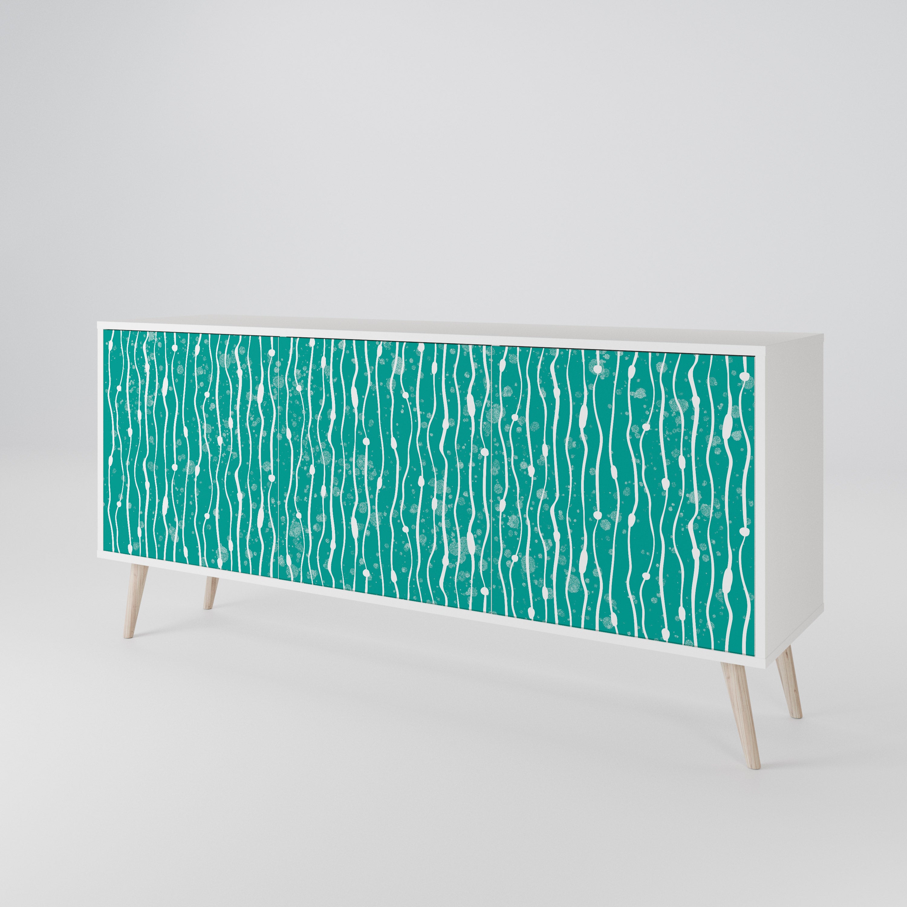 TURQUOISE RAIN Aparador de 3 Portas