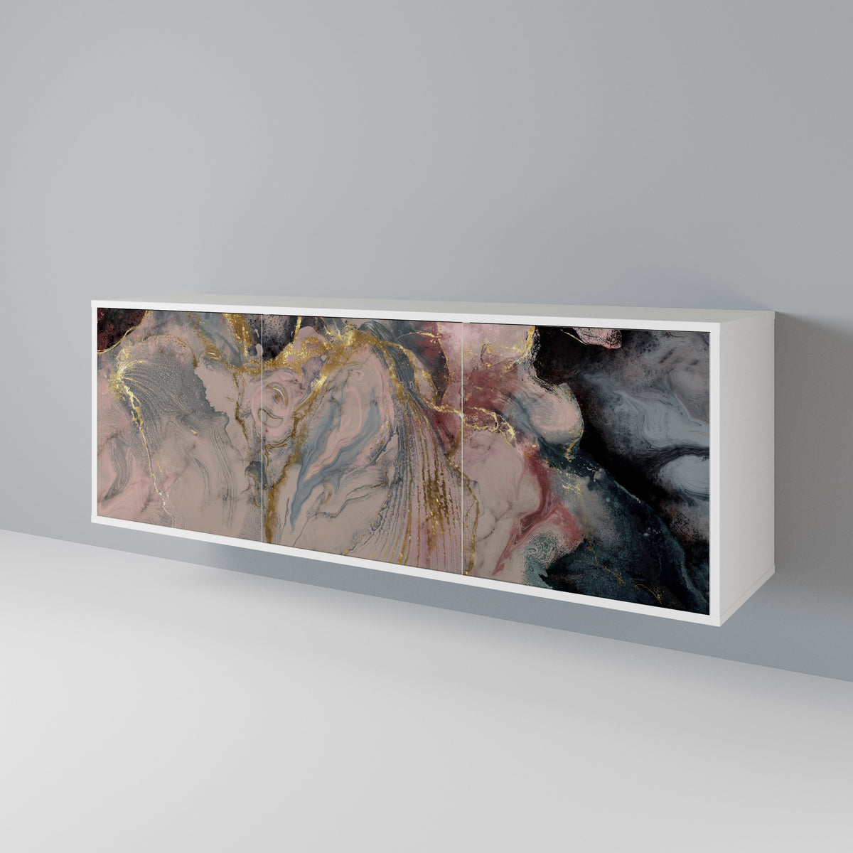 GILDED SWIRLS Aparador de 3 Portas