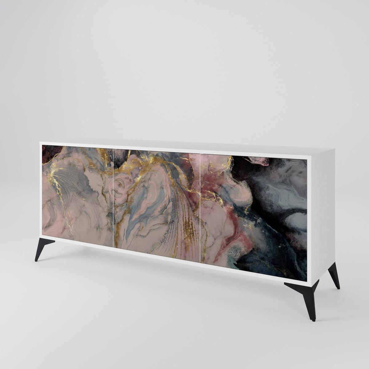 GILDED SWIRLS Aparador de 3 Portas