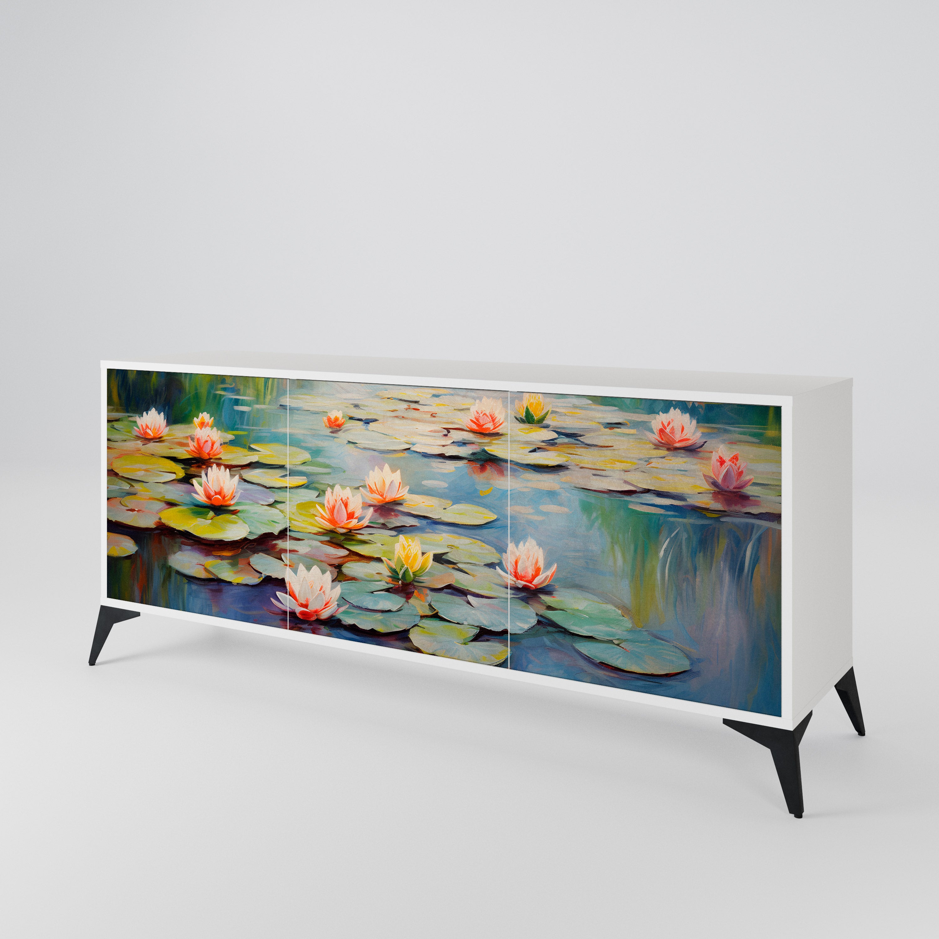 BLOOMING WATERS 3-Door Sideboard