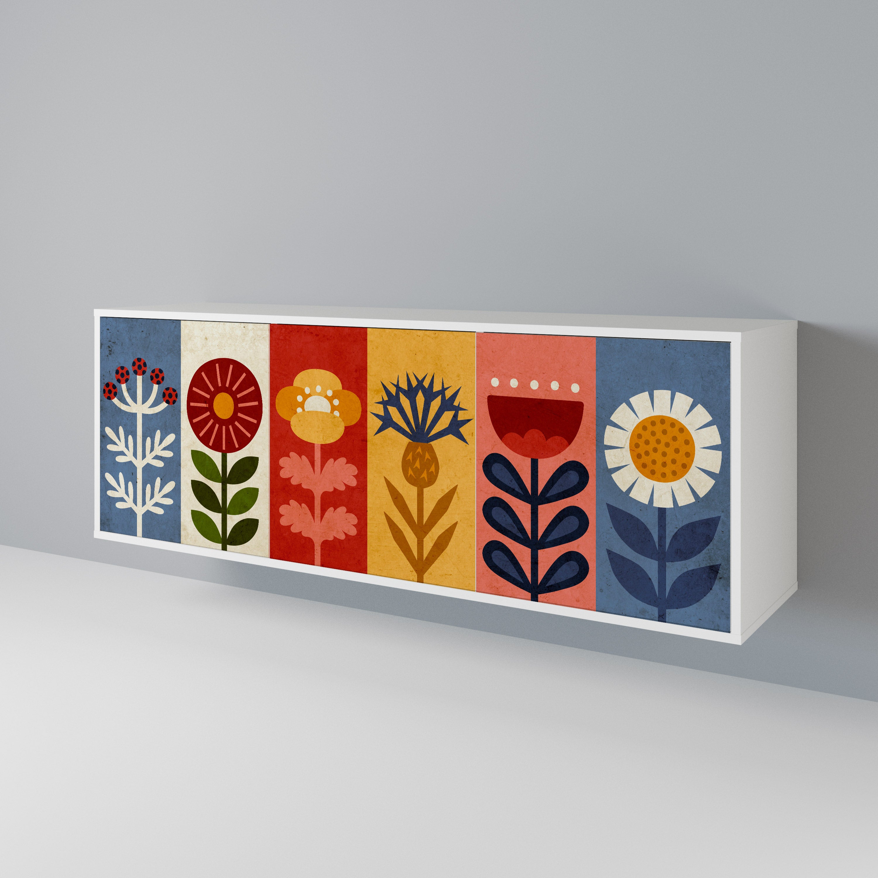 SCANDIC FLOWERET Aparador de 3 Portas